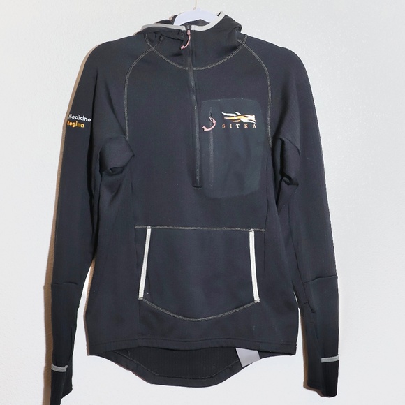 Sitka Gear Fanatic Pullover Hunting Half Zip Front Pocket Hoodie SIZE S - Picture 2 of 13